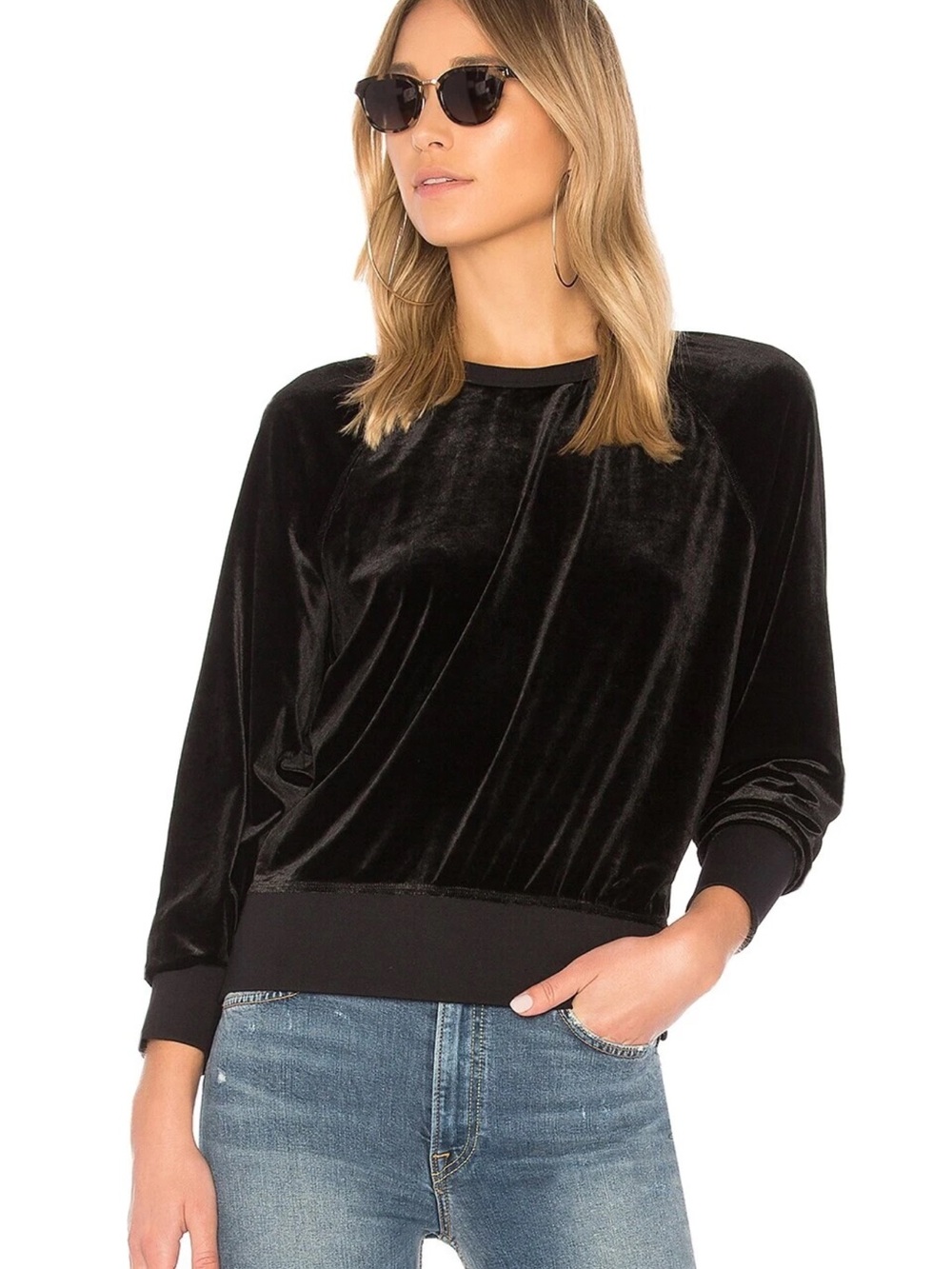 New Rag And Bone Velvet Sweatshirt Size Small